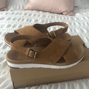 Ugg tan leather sandals